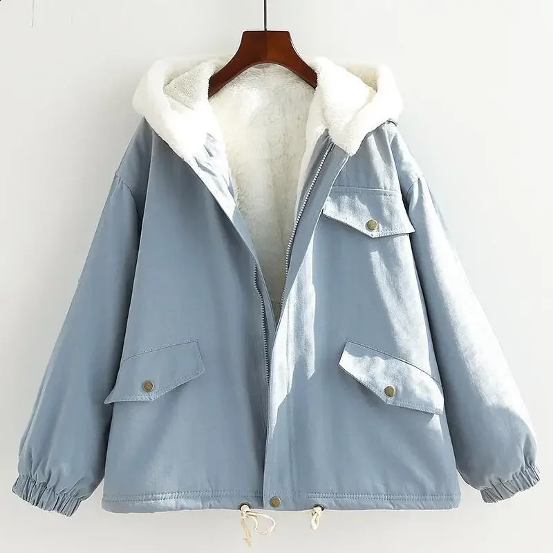 Trendy Hong Kong Style Harajuku Korean Loosefit Short Cottonpadded Coat For Women Petite Students Winter Jacket 240821