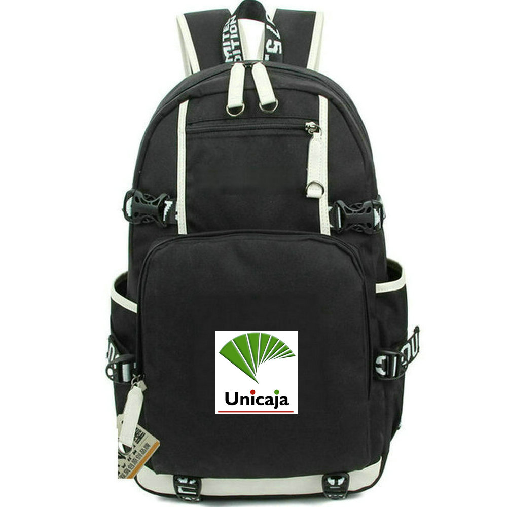 Unicaja Sac à dos Malaga Sac à dos club Sac d'école de l'équipe de basket-ball Sac d'école Sport Print Sac à dos pour ordinateur