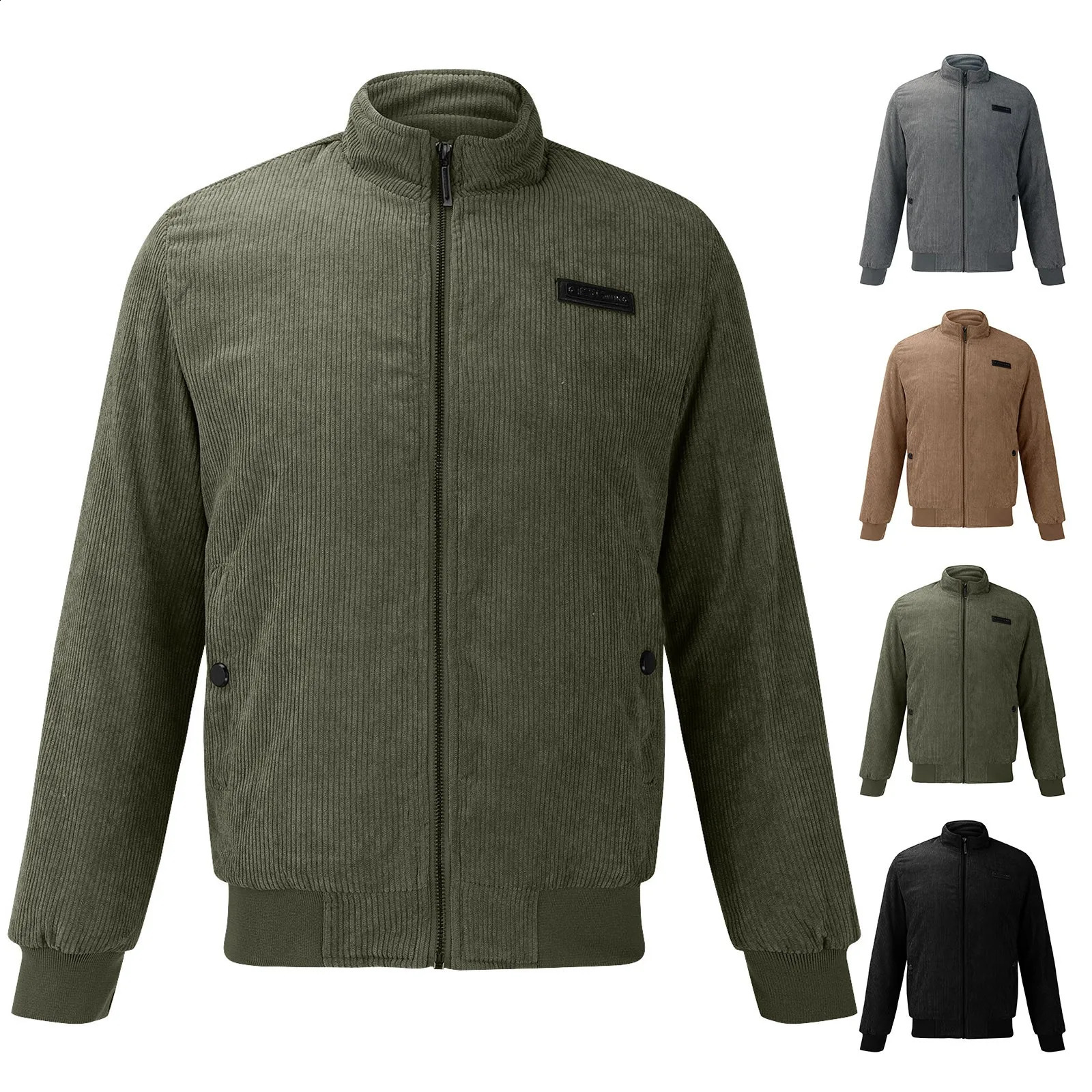 Hiver Coluroy Cotton Coat Cashmere Veste chaude National Mens Wool Veste Veste pour hommes 240822