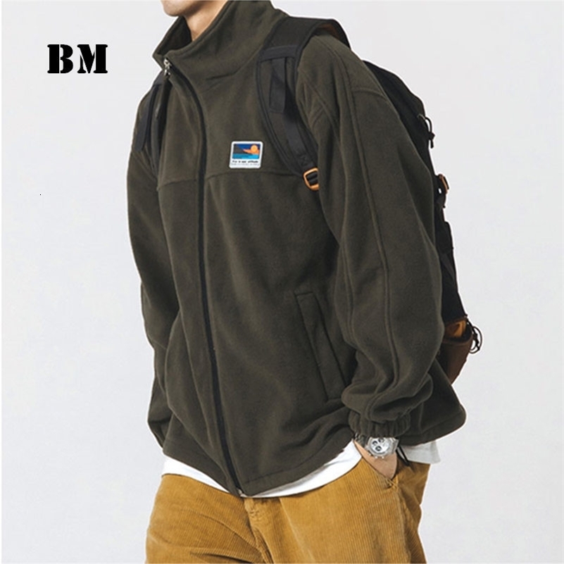 Sweat-shirt de toison d'hiver Streetwear japonais Collier de support épais Collier Men Vêtements Harajuku Cardigan décontracté couple Hip Hop Top