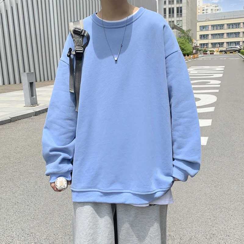 Couleurs solides pour hommes Harajuku Sweatshirts Fashion O Neck Mens Hip Hop Streetwear Casual Streetwear Couple Youngful Vitality Hoodies 24082