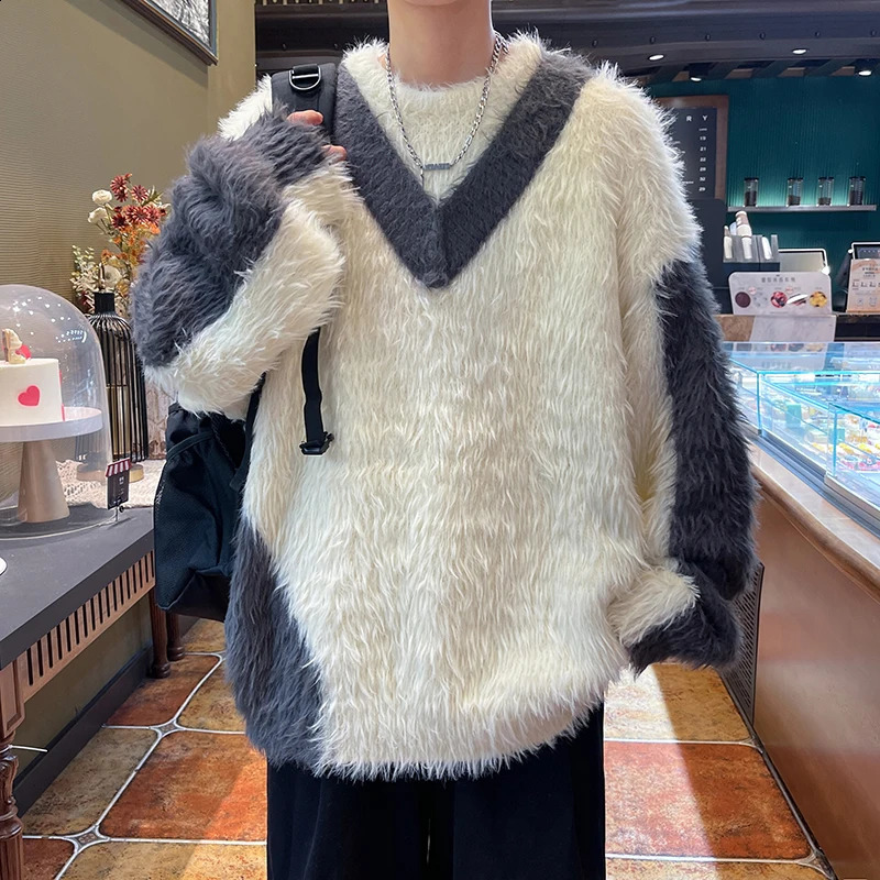 Winter Casual Thick Warm Sweater Men Knitted Pullover Top Quality Mens Handsome Fashion Knitwear Male Clothing D31 240821