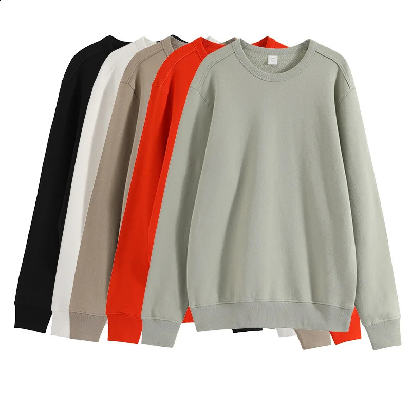 Fashion Long Sleeve Basic Man Orange Hoodies Autumn Cotton Fabric Korean Sweatshirt Male Sweatshirts Men Oversized Hoodie Boys 240821