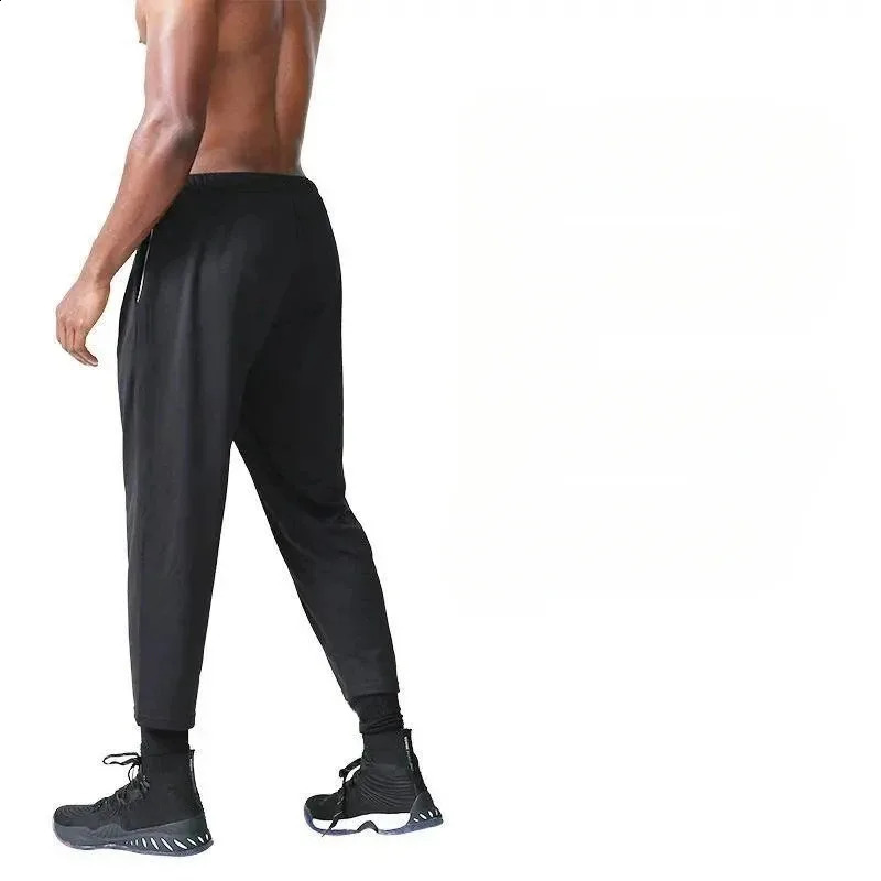 Cropped Trousers Plain Mens Sweatpants Straight Summer Male Sports Pants Thin Adult Sweatshirt Original Clothing Y2k Baggy Gym 240822