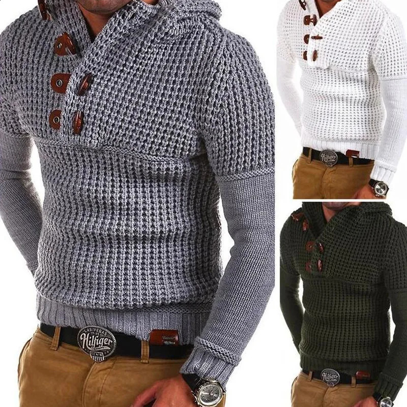 2023 TRENDE MENS Cardigan Pull d'hiver Couches chaudes pour hommes Vêtements tricotés Tops 240821