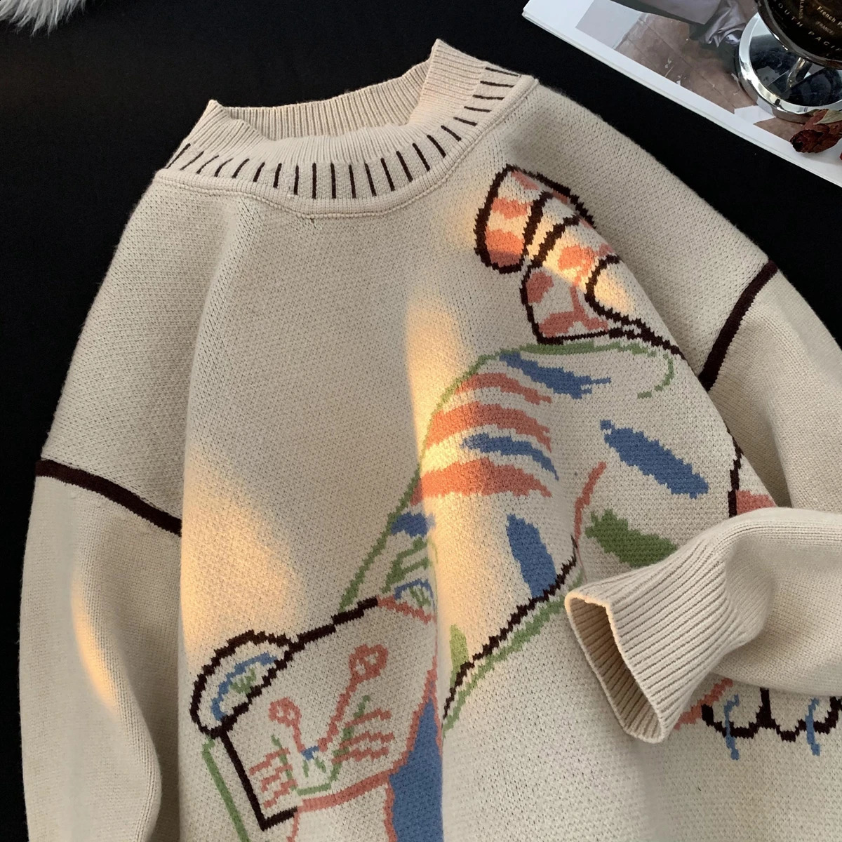 Print Mens Winter Sweater Fashion Sweaters Men Pullover Mens Cold Coat Pullover Knitted Top Autumn 240821