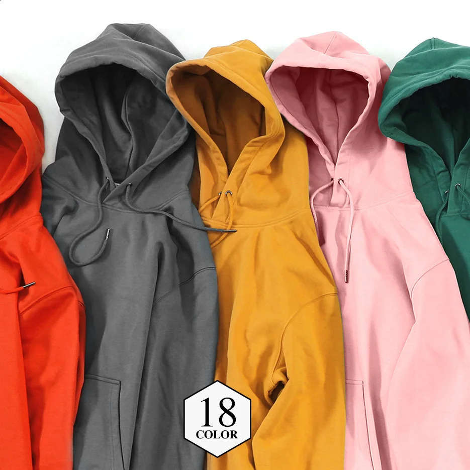 Spring Winter Hooded Hoodies Men Thick 600g Fabric Plain Solid Basic Sweatshirts Quality Jogger Women Pullovers Unisex Tops 240821