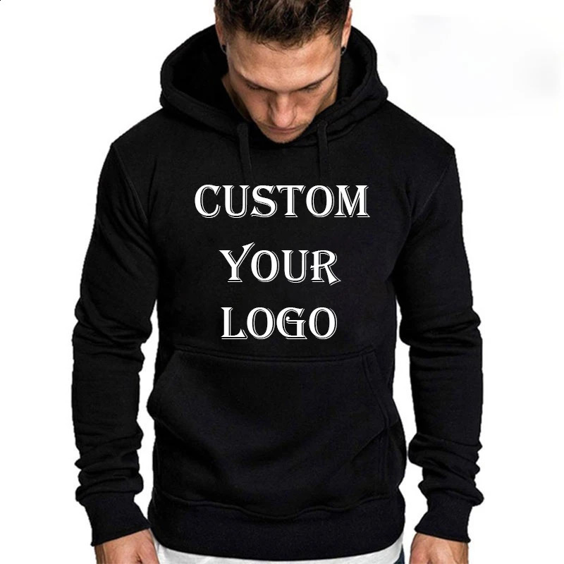 DIY custom printed mens hooded sweatshirt loose casual clothing fashion long sleeved zipper personalized street clothing sports shirt 240821