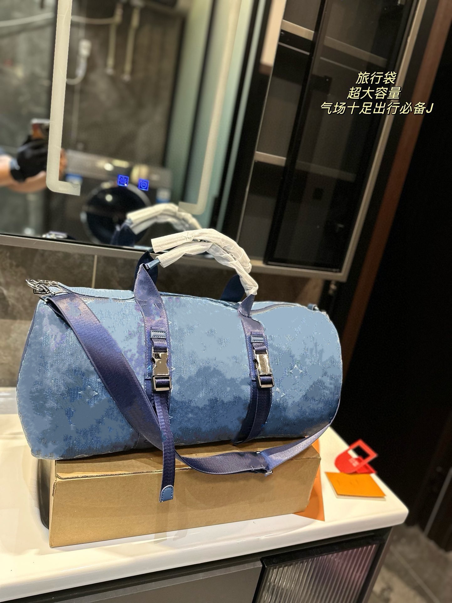Popular product Designer bags duffel bags Men and women fashion travel bags denim canvas hand bill shoulder crossbody bags pattern style series-image-1013789146