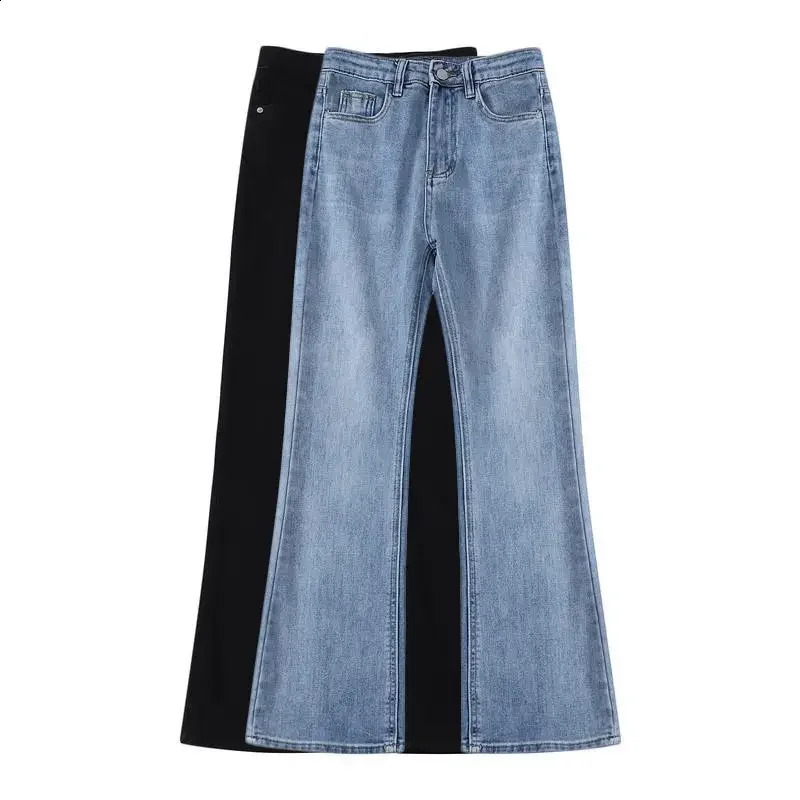 Retro Mens Flare Jeans Pants Loose Summer Classic Fashion Casual Comfortable Boot Cut Denim Trousers Streetwear Clothing H5 240821