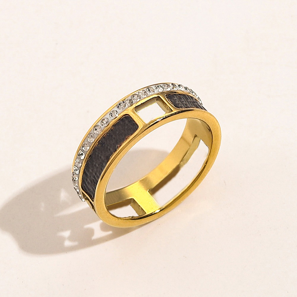 Designer Branded Rings Women 18K Gold Plated Crystal Faux Leather Stainless Steel Love Wedding Jewelry Supplies Ring Fine Carving Finger Ring ZG1-image-760937177