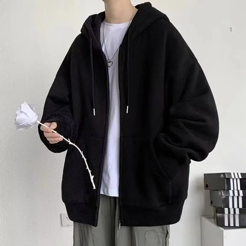 Fashion Thin Jacket Casual Top Mens American Sportswear Sweatshirt Spring and Autumn Cardigan Hoodie Loose 240821Z