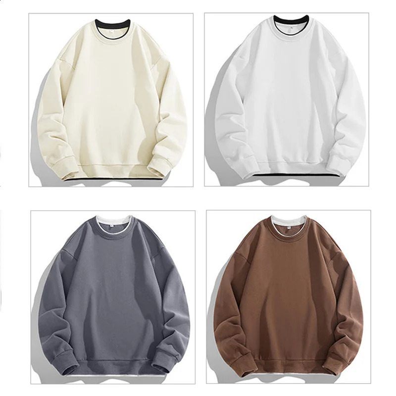 Sweat-shirt à sweat à sweat pour hommes à grande taille plus lâche et pull à manches longues de sport à manches longues pour les hommes surdimens