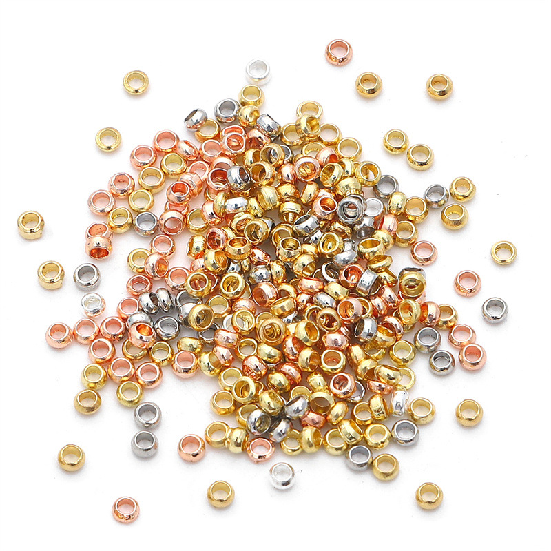 DIY Friendly Copper Alignment Beads in Gold & Silver Essential Crafting Tail Tubes for Elegant Jewelry Creations-image-1013993151