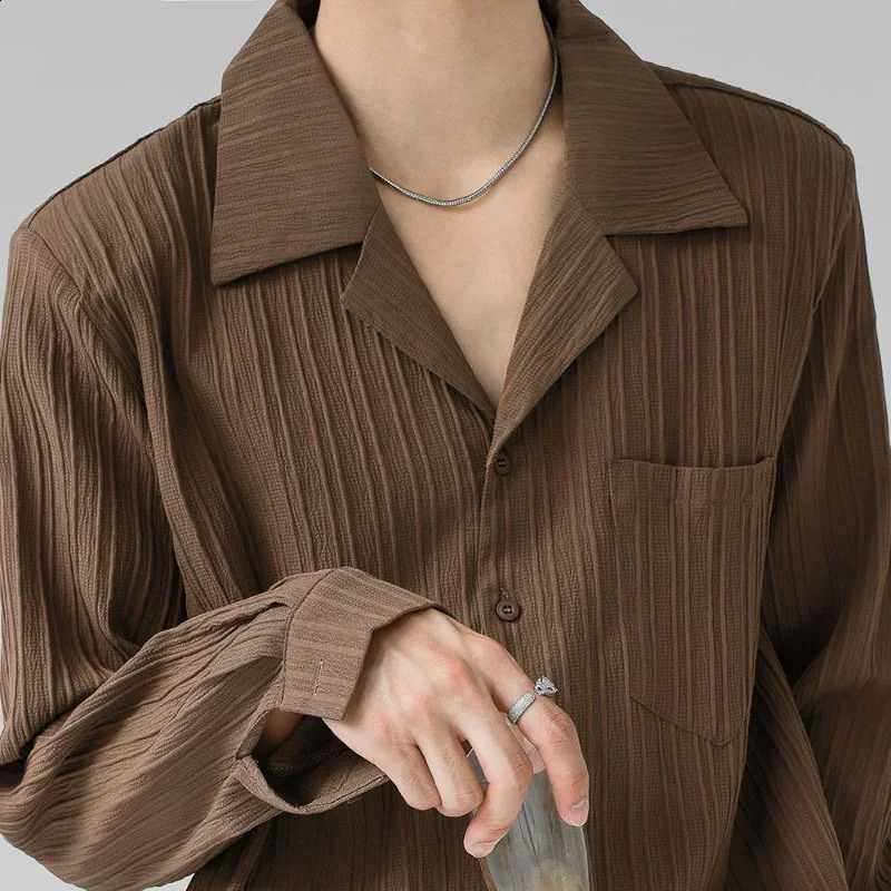Clothing Long Sleeve Man Tops with Pocket Shirts and Blouses for Men White Plain Elegant Korean Style Fashion Hipster Xxl S 240822