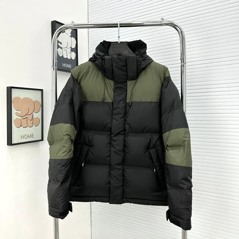 High Quality Down Suit Mens Solid Color Versatile Zipper Jacket Winter Fluffy Womens Casual Hooded Short Loose Coat 240823