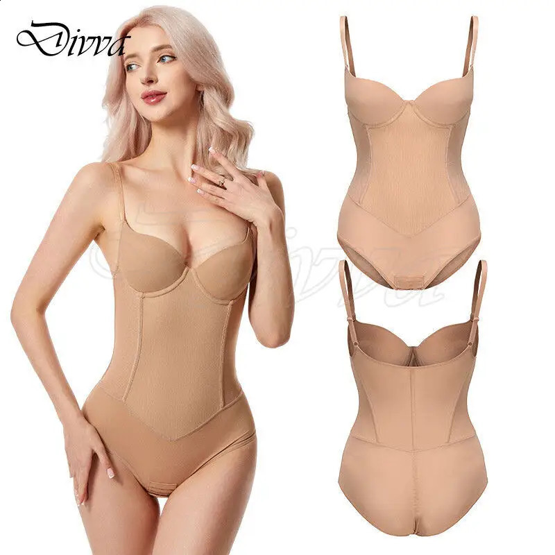 Womens bodysuit waist training vest ultra-thin full body shaping built-in bra Camisol top abdominal control weight loss bodysuit 240822