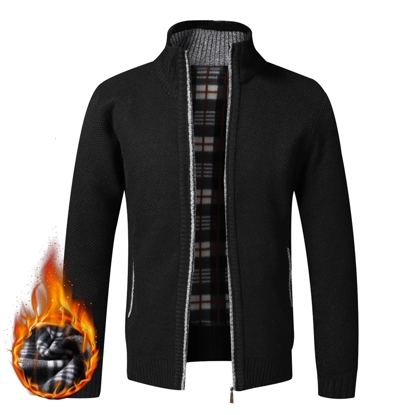 Autumn and winter warm cardigan full zipper jacket ultra-thin fit y knitted sweater 240822 ww