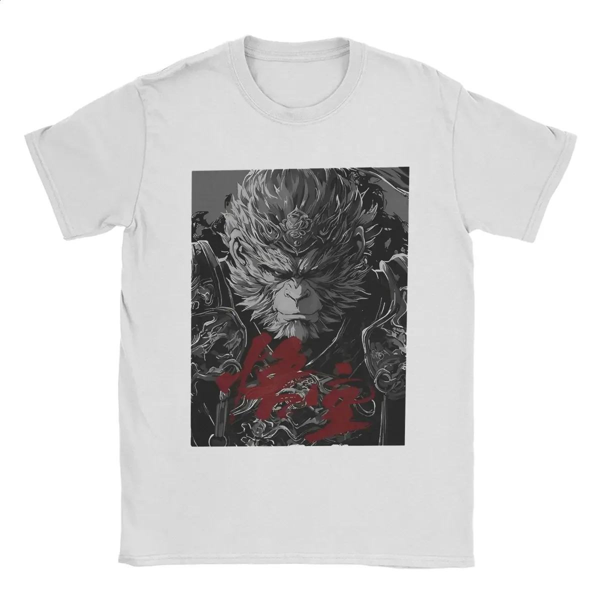 Mythical Wukong Game Mens Graphic T-shirt Black T-shirt Accessories Mythical Game Top Casual Clothing Street Clothing 240823