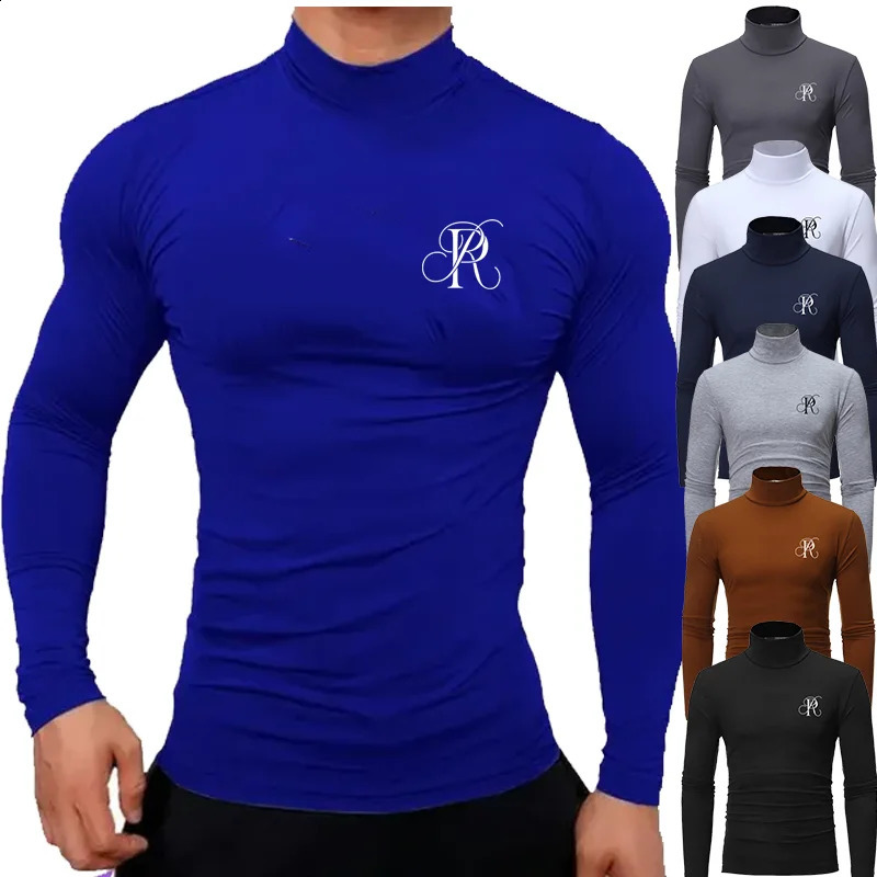 Mens Winter Warm Long Sleeve Bottoming Tops Turtleneck Comfortable High Quality Thermal Underwear Clothing For Men Tight Fit Top 240823