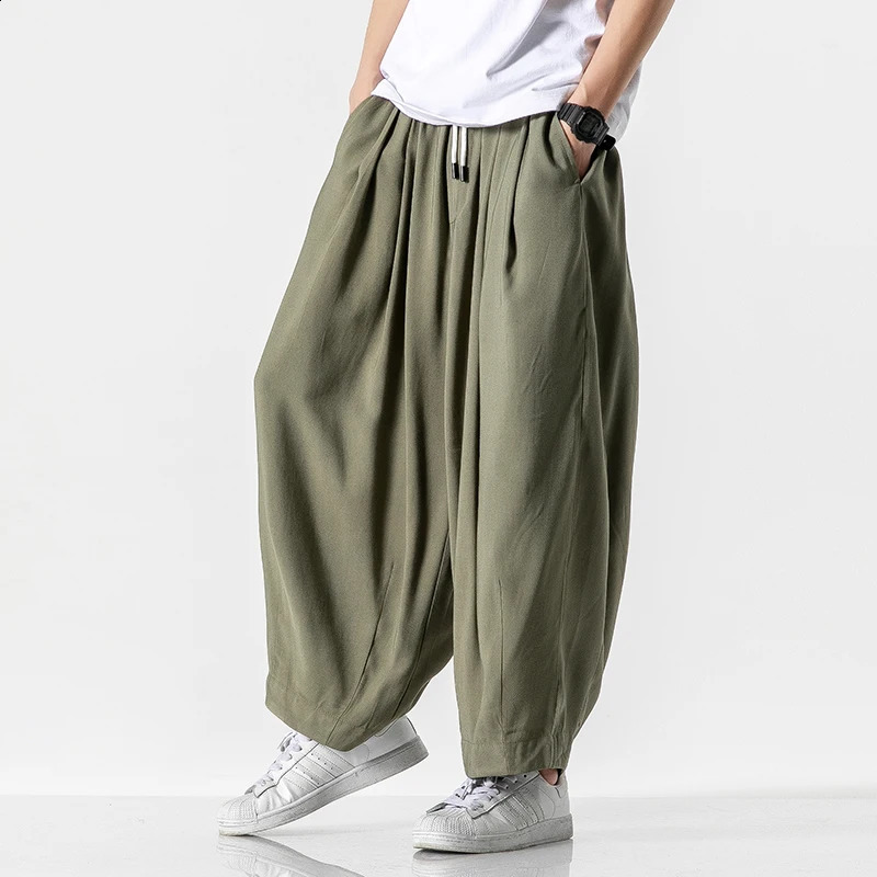 Mens Harem Pants Harajuku Style Casual Man Trousers Kpop Cotton Jogging Woman Sweatpants Streetwear Solid Color 5XL 240822