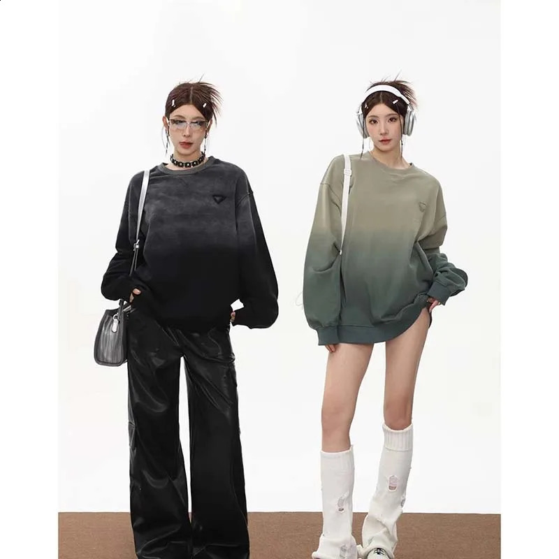 Women Knit Pullovers Fashion Autumn Winter Female Casual Round Neck Sweater Ladies Loose American Vintage Top 240822
