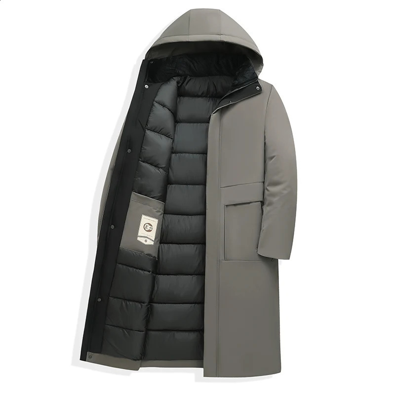 Mens Winter Cottonpadded Jacket Outdoor AntiSnowstorm Warm Hooded Down Casual Solid Color Ski Coldresistant 240823