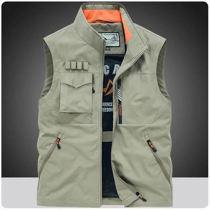 Men Summer Outdoor Work Safari Fishing Travel Po Hiking Vest with Pockets Gym Jogging Running Sport Sleeveless Mesh Waistcoat 240822