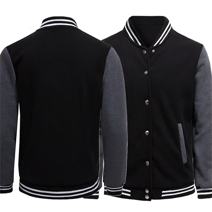 Black Gray Color Jacket S5XL Loose Oversized Clothes Casual Men Women Baseball Couple Street Coat Warm Fleece Jackets y240822
