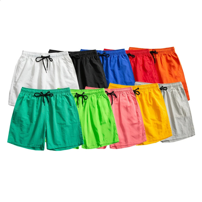 2023 Summer Mens Shorts Candy Colored Panties Beachwear Sports Fitness Pants Thin Quick Drying Casual 240823Z