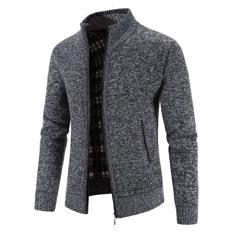 Men Sweater Jacket Winter Autumn Cold Coat Fleece Zipper Cardigan Soft Jumpers Turtleneck Warm Y2K High Quality Outerwear y240822