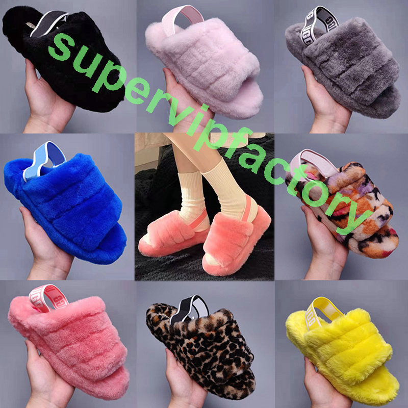 2024 femmes pantoufles de peluche glissades glissades sandales dames chaussures pour femmes sandales hivernes pantoufles pantoufles à fourrure au