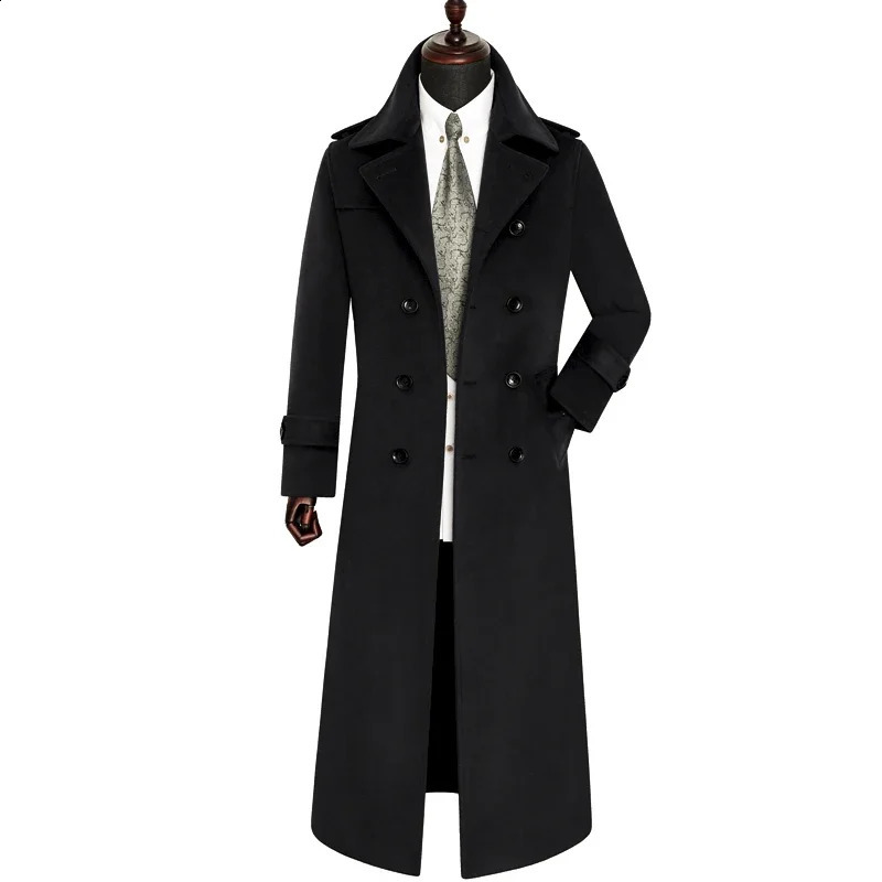 ly arrived fashion Suepr large long wool mens wool coat winter knee youth windshield Plus size 240823 ww
