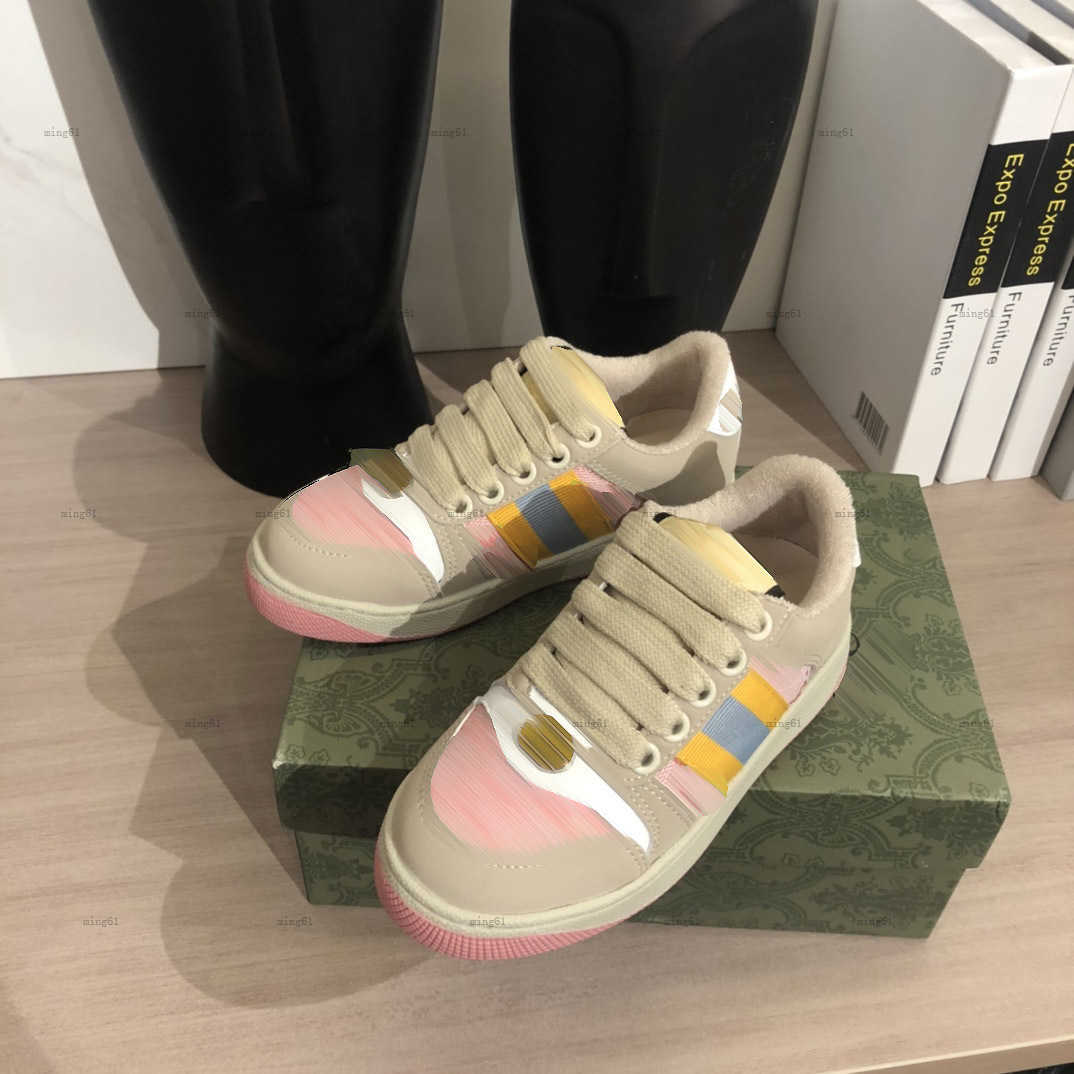 Chaussures de marque de haute qualité pour garçons et filles, baskets pour enfants avec coutures multicolores, taille 26-35, chaussures décontrac