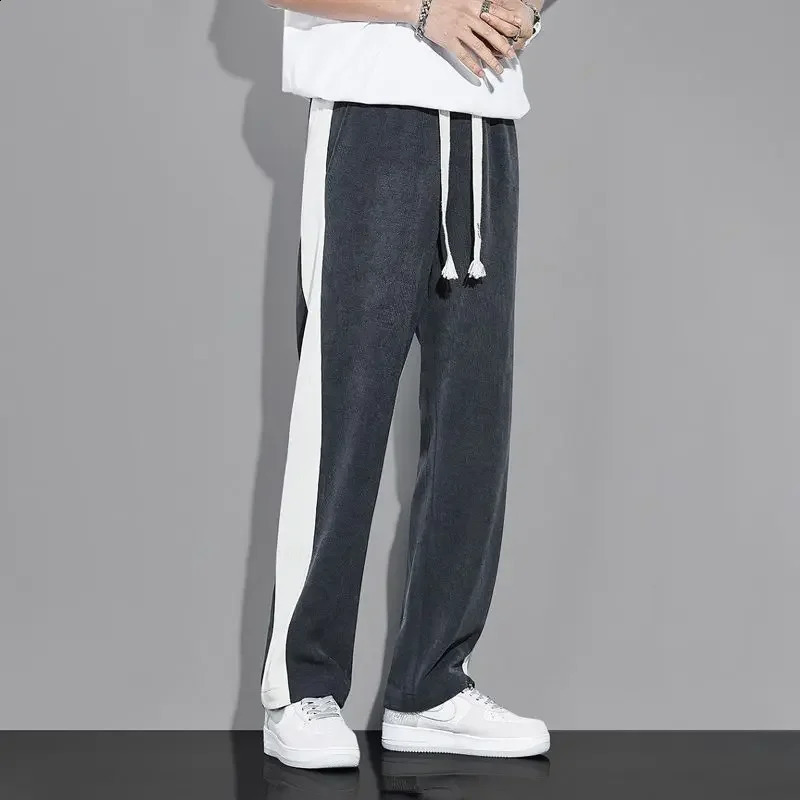 Pantalon décontracté lâche homme pantalon baggy pour hommes longs plus taille de style coréen harajuku mode classique régulièrement fit y2k 24082