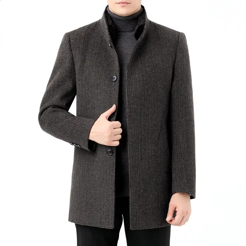 High end double-sided cashmere coat mens mid to long mens winter jacket thick wool mens clothing autumn trend FCY4538 240823