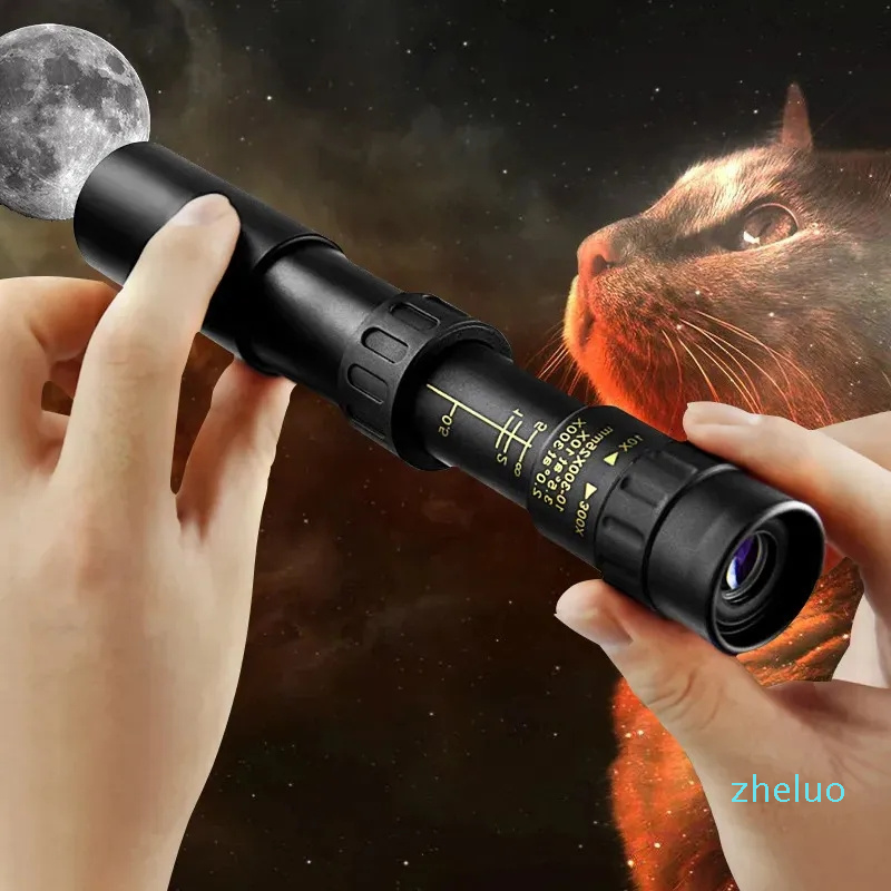 10300X Zoom HD Portable Strong Binoculars Long Range Professional Spyglass Monocular Telescope Low Night Vision for Hunting