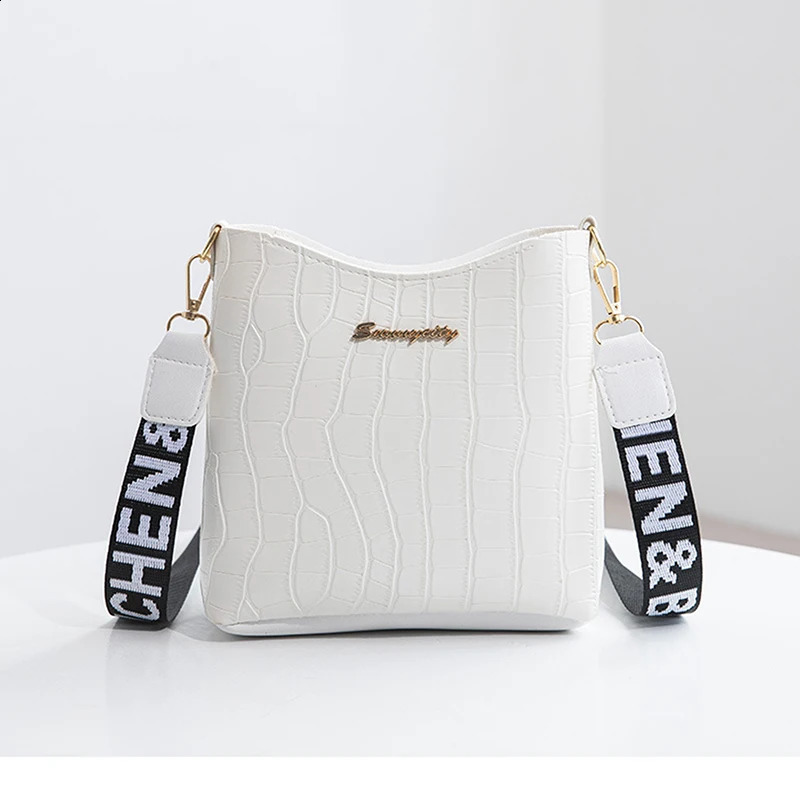 Messenger Bags For Women High Quality Ladies Handbags Bucket Bag Pu Leather Crossbody Shoulder Female 240823