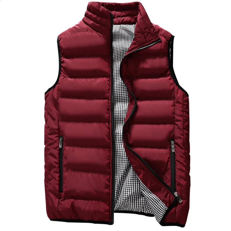 Winter Warm Sleeveless Jacket Army Waistcoat Mens Vest Fashion Casual Coats Mens Plus size 5XL Vest Men Stylish Autumn Vests 240824