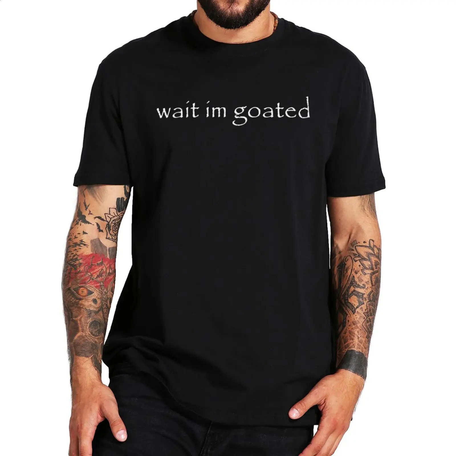Attends je suis en t-shirt t-shirt drôle de mème drôle y2k manche courte o-cou 100% coton unisexe t-shirts décontractés eu taille 240823
