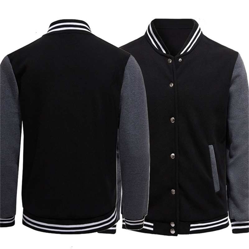 Black Gray Color Jacket S5XL Loose Oversized Clothes Casual Men Women Baseball Couple Street Coat Warm Fleece Jackets y240823