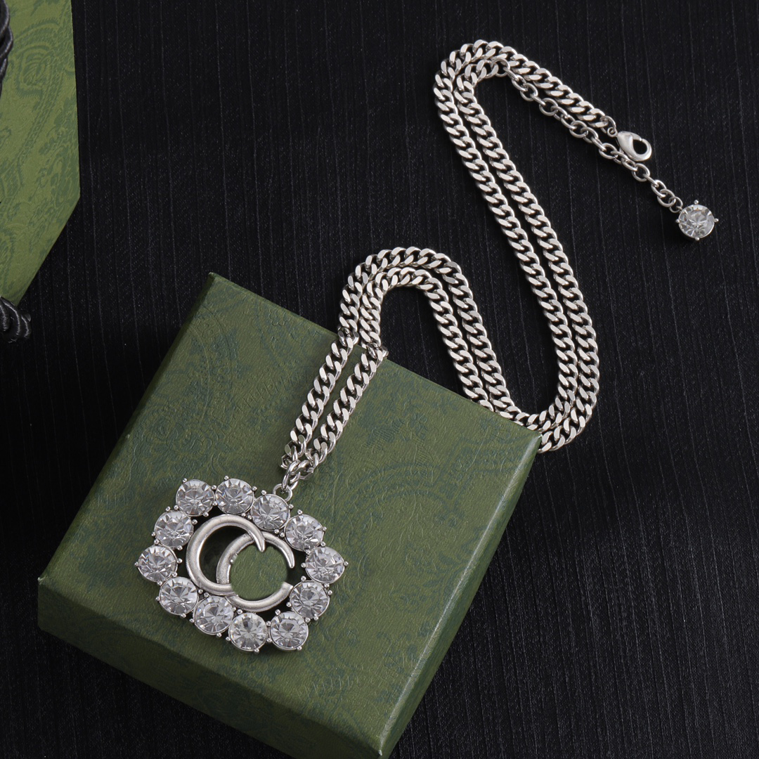 Collier pendentif en argent pendentif diamant pour hommes concepteur collier g bijou-collier cadeau