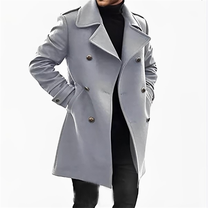 2024 mens crossborder woolen coat autumn and winter highquality version fashion casual windbreaker y240823