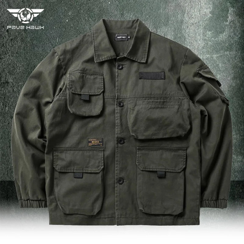 Military Multi-pocket Jackets Men Spring Autumn Cargo Three-dimensional Coat Army Tactical Casual Jacket Bomber Jacket Male 240823