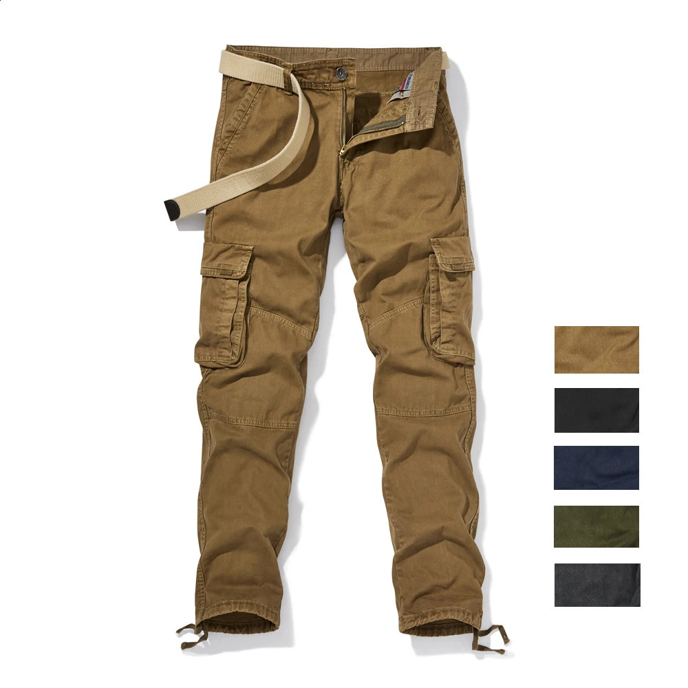 Spring Autumn Cargo Pants Mens Trousers Harajuku Hiking Pants Black Joggers Work Sports Gym Sweatpants Hunting Pants 240824