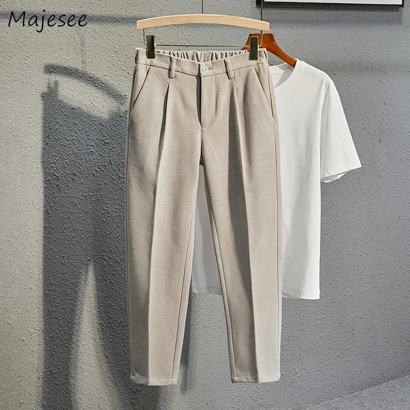 Vêtements épaisses épaisses automne runner solide droit décontracté coréen y2k sac de mode pantalon de jambe hombre mode entièrement assorti 2408