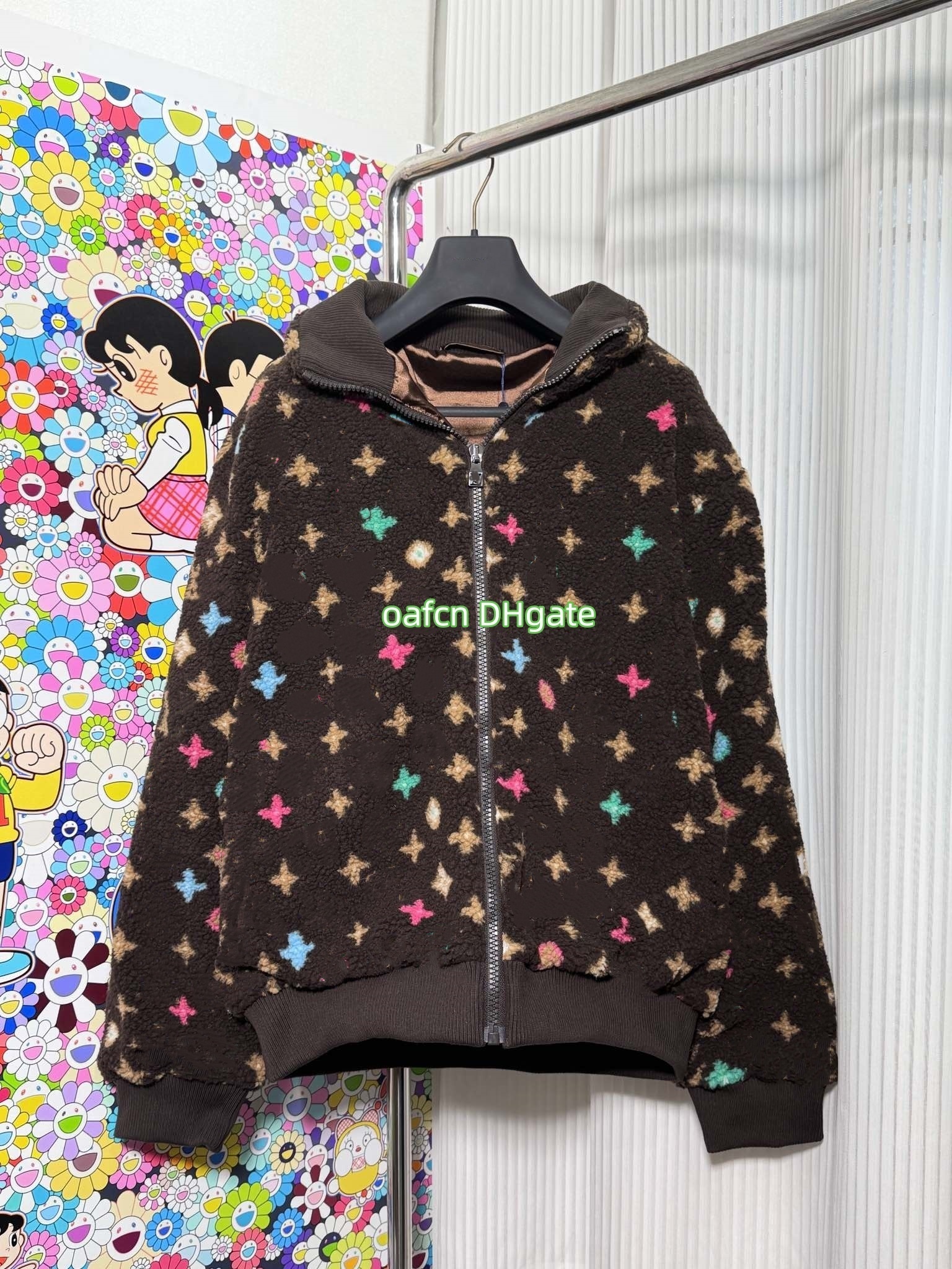 Mens down jacket winter womens coat fashionable down jacket classic thick designer down jacket MONOGRAM full screen printed pattern fleece jacket 65