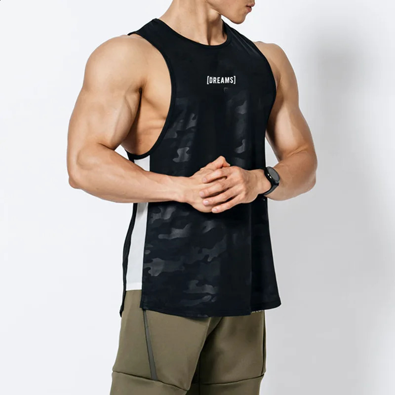Summer Y back gym Stringer vest mens cotton clothing bodybuilding sleeveless shirt fitness vest muscle single set fitness vest 240824