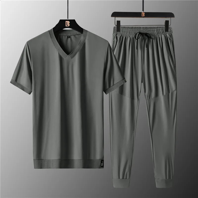Sweat-shirt-shirts de séchage rapide pour hommes pour faire du jogging de jogging et de sports de loisirs ensemble 240824