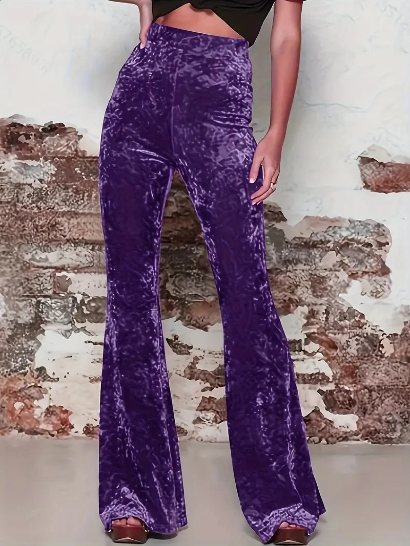 Pantalon à fusée en velours haute à la mode
